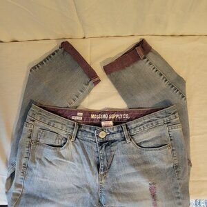 Mossimo Supply Cropped Stretch Jeans Size 13 Purple